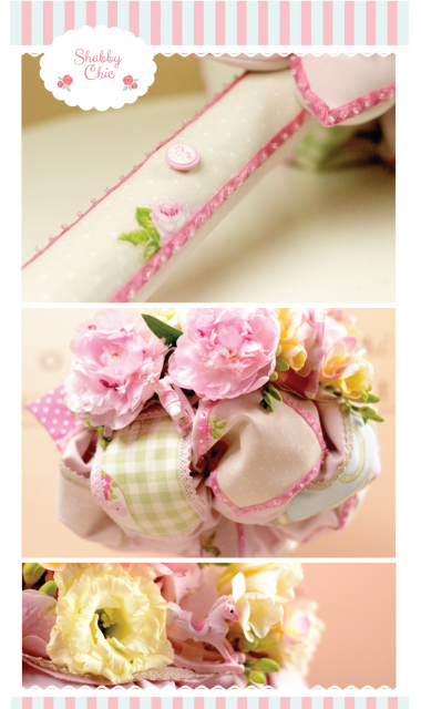 Lumanare de botez pentru fetite cu bujori si trandafiri, 65x4 cm, Retro Chic Peony 1